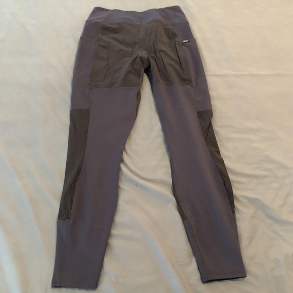 Patagonia Leggings Womens Med. Blue Pack Out Hike Leggings Pockets Hiking Trail - Picture 9 of 11